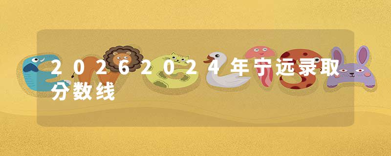 20262024年宁远录取分数线