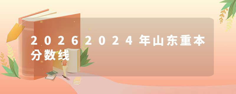20262024年山东重本分数线