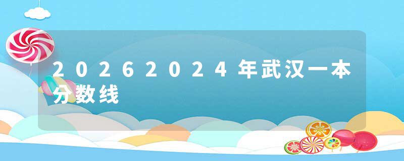 20262024年武汉一本分数线
