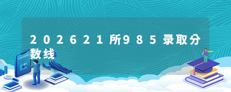 202621所985录取分数线