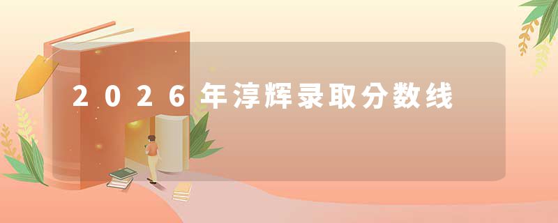 2026年淳辉录取分数线