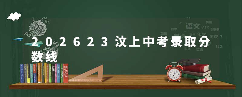 202623汶上中考录取分数线