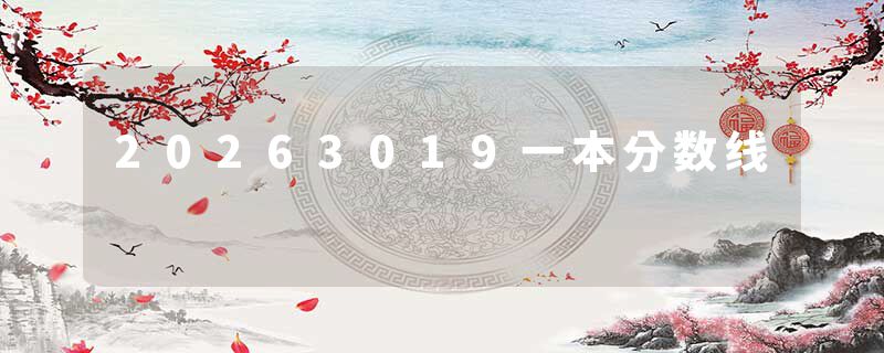20263019一本分数线