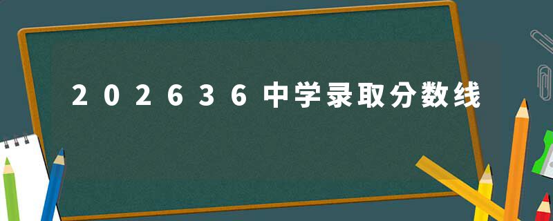 202636中学录取分数线