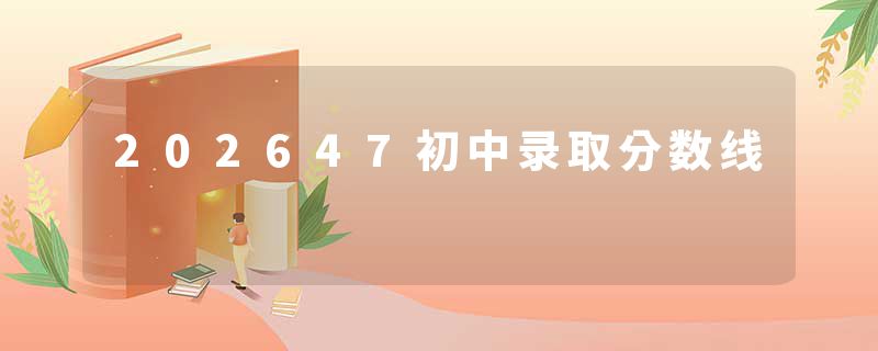 202647初中录取分数线