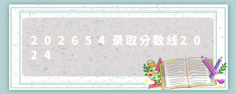 202654录取分数线2024