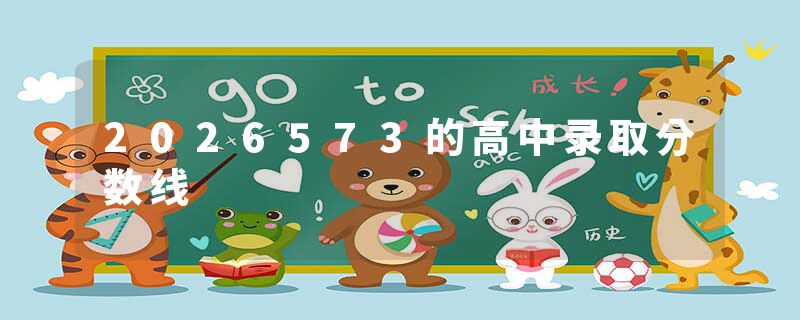 2026573的高中录取分数线