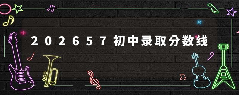 202657初中录取分数线