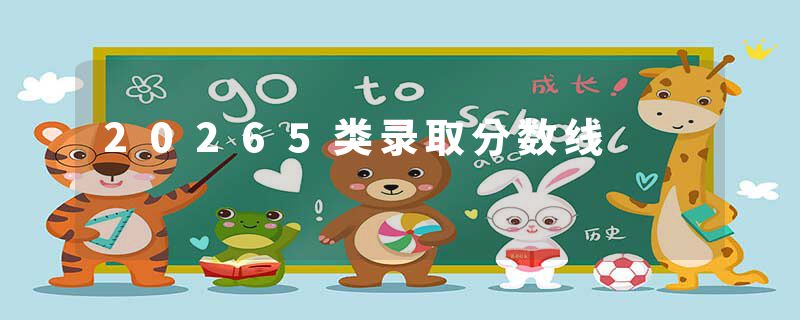 20265类录取分数线