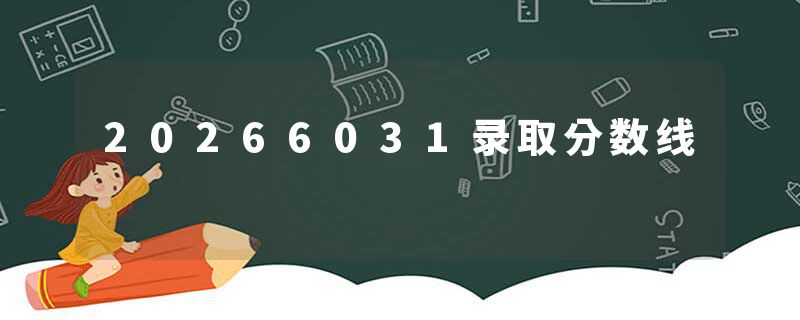 20266031录取分数线