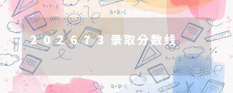 202673录取分数线