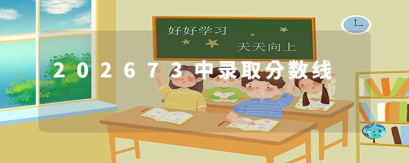 202673中录取分数线