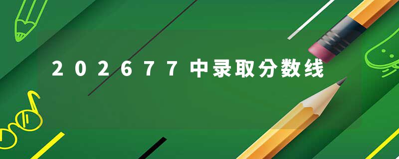 202677中录取分数线