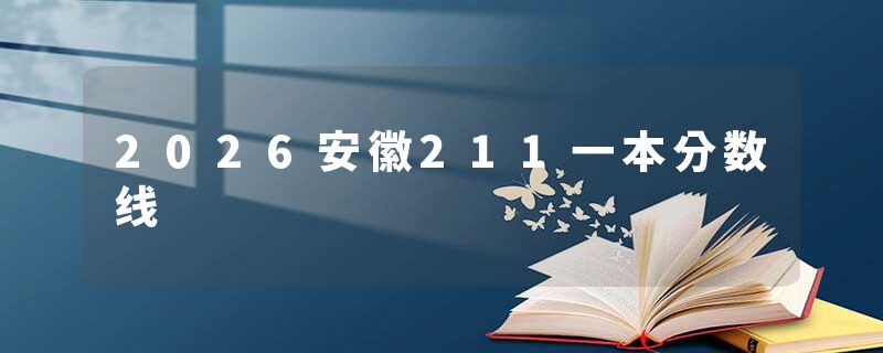 2026安徽211一本分数线
