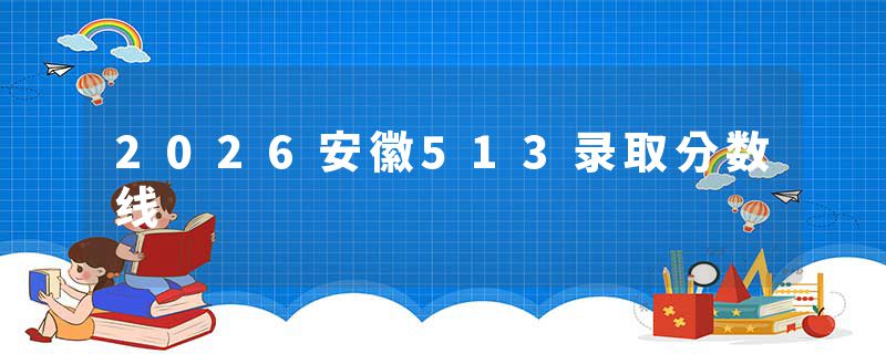 2026安徽513录取分数线