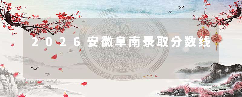 2026安徽阜南录取分数线