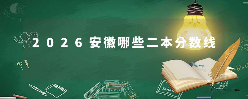 2026安徽哪些二本分数线