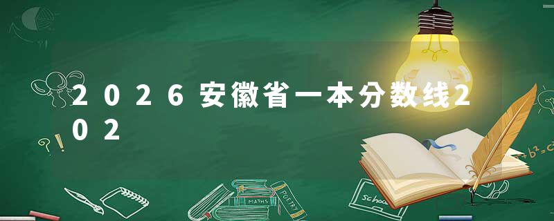 2026安徽省一本分数线202