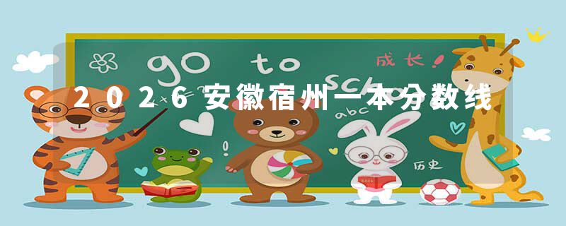 2026安徽宿州一本分数线
