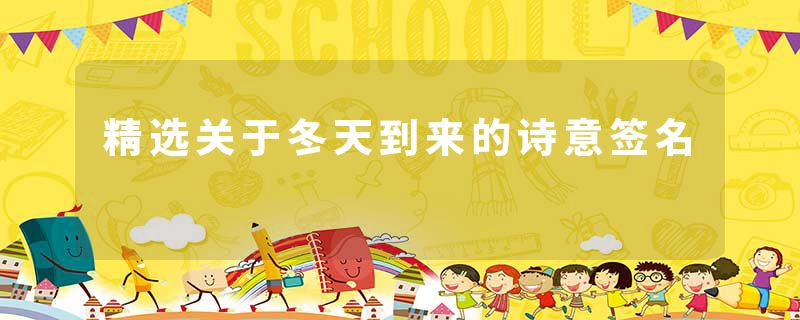 精选关于冬天到来的诗意签名