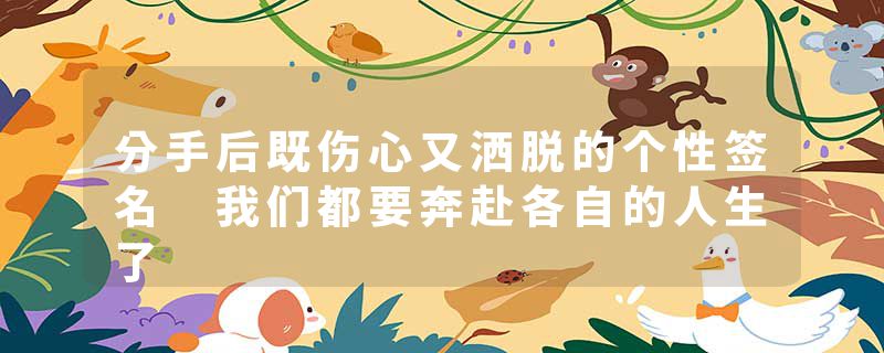 分手后既伤心又洒脱的个性签名 我们都要奔赴各自的人生了