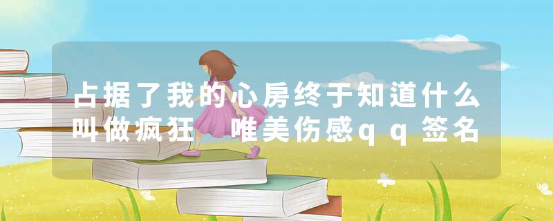 占据了我的心房终于知道什么叫做疯狂 唯美伤感qq签名