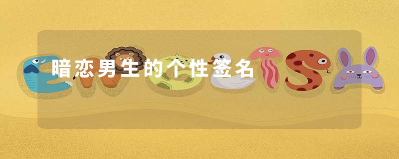 暗恋男生的个性签名