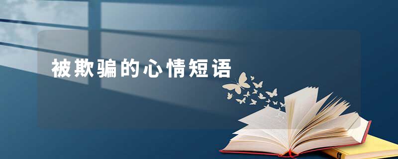 被欺骗的心情短语