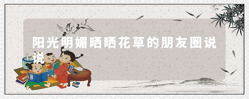 阳光明媚晒晒花草的朋友圈说说