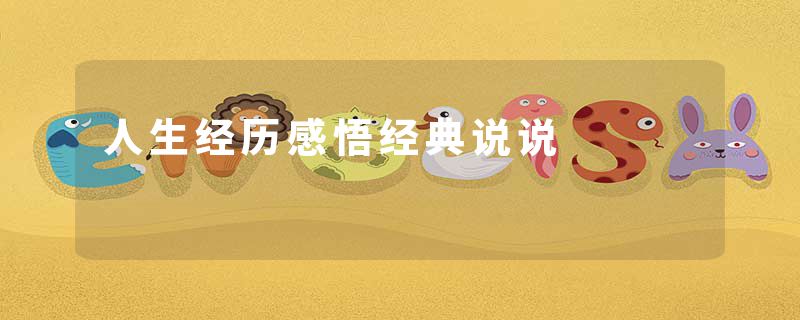 人生经历感悟经典说说