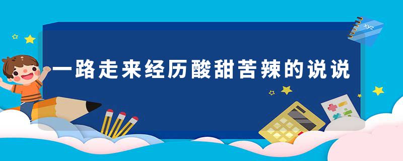 一路走来经历酸甜苦辣的说说