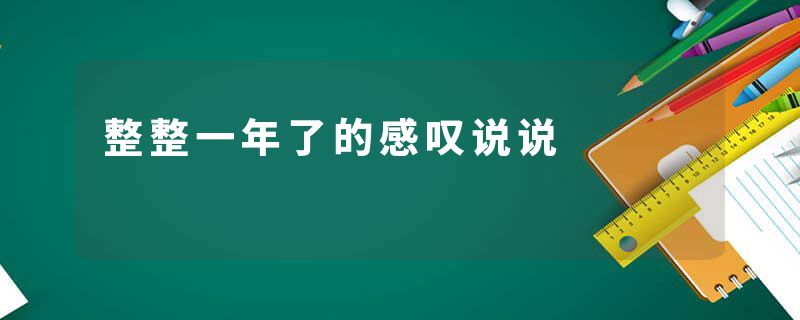 整整一年了的感叹说说