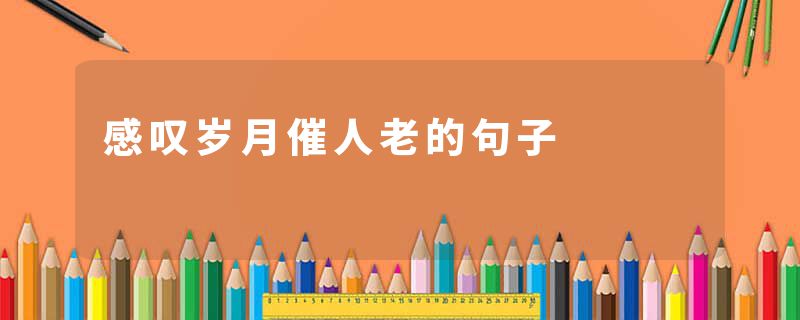 感叹岁月催人老的句子