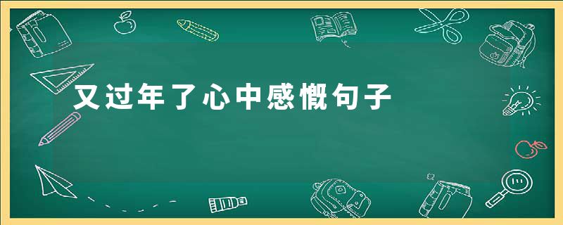 又过年了心中感慨句子