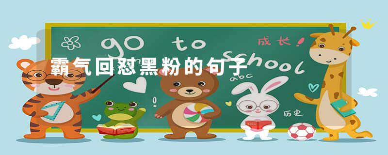 霸气回怼黑粉的句子