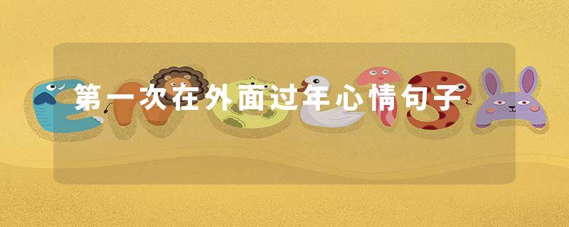 第一次在外面过年心情句子