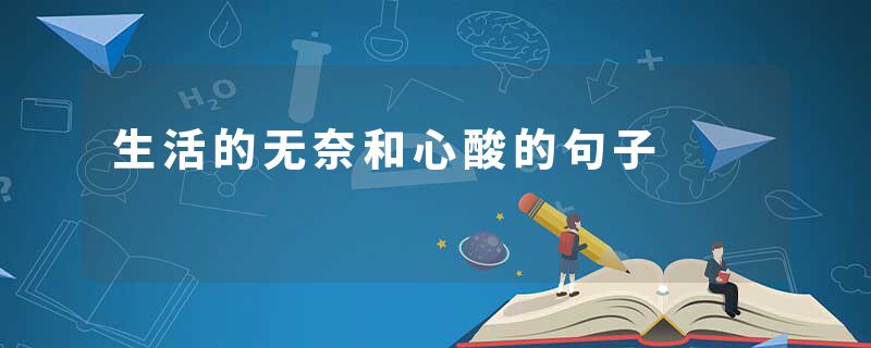生活的无奈和心酸的句子