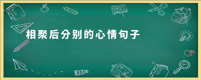 相聚后分别的心情句子