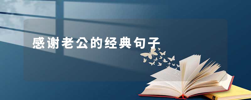 感谢老公的经典句子