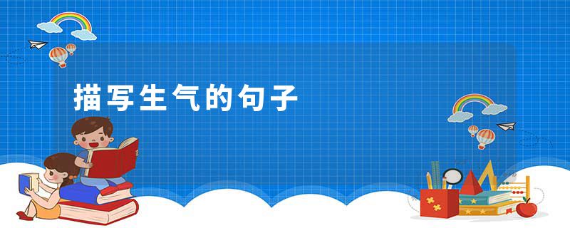 描写生气的句子