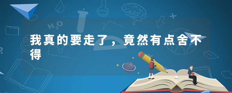 我真的要走了，竟然有点舍不得