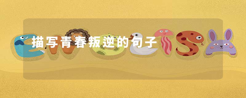 描写青春叛逆的句子