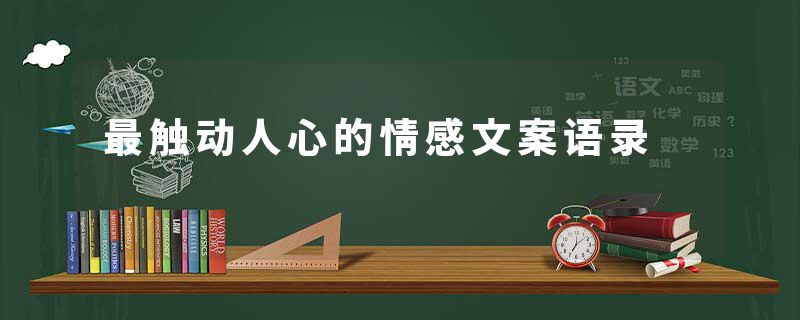 最触动人心的情感文案语录