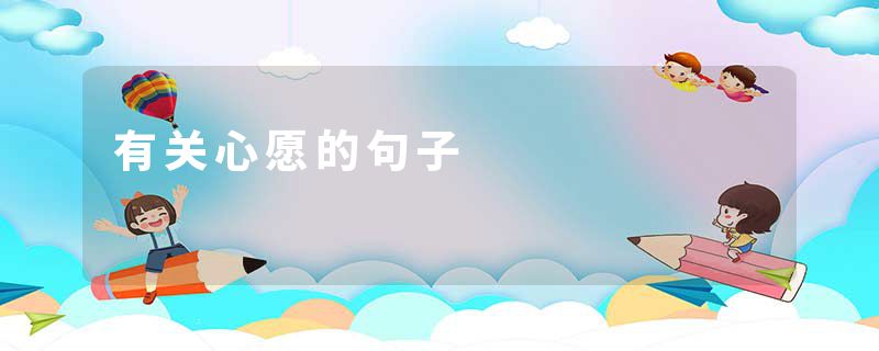 有关心愿的句子