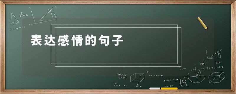 表达感情的句子