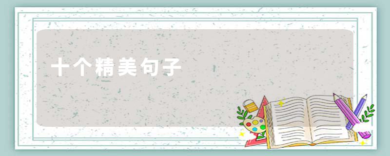 十个精美句子