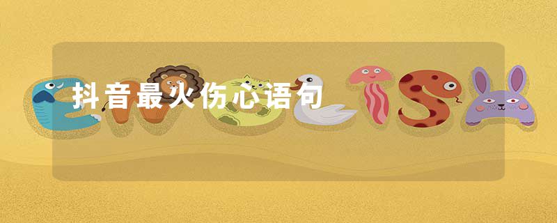 抖音最火伤心语句