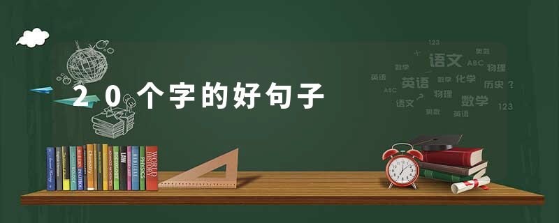 20个字的好句子