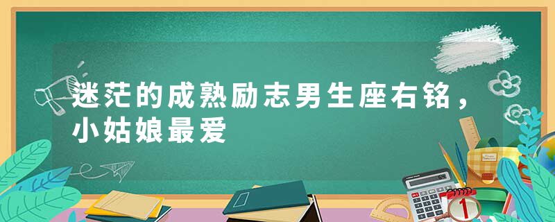 迷茫的成熟励志男生座右铭，小姑娘最爱