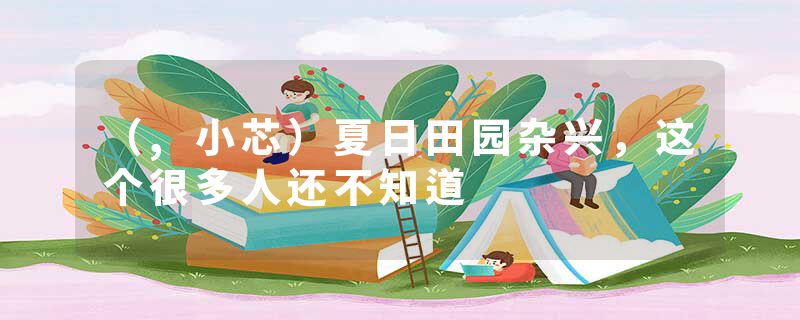 （,小芯）夏日田园杂兴，这个很多人还不知道